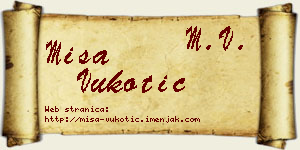 Miša Vukotić vizit kartica